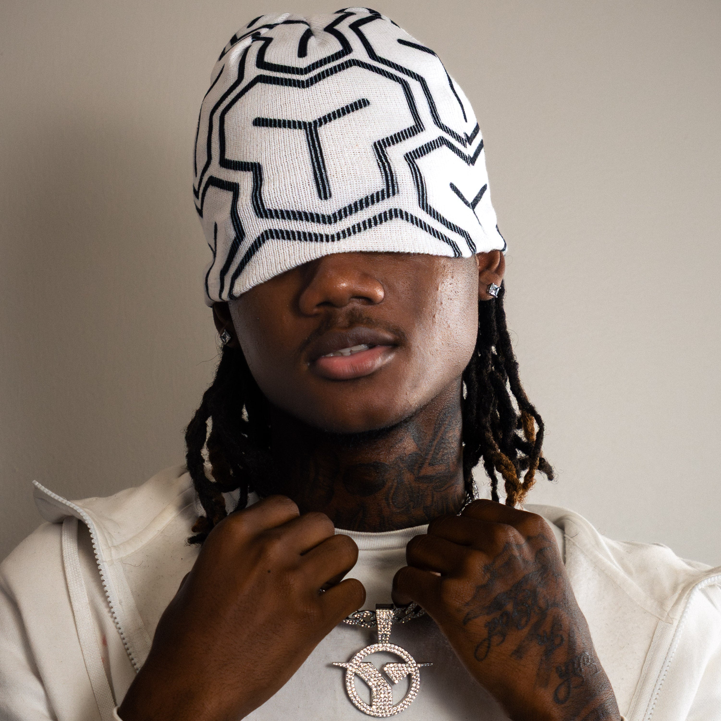 CNSTRCT BEANIE - WHITE – TAISHAI CLOTHING LLC